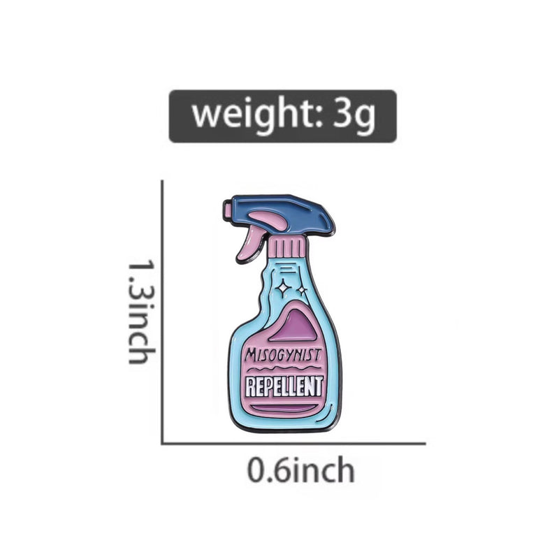 Misogynist Repellent Brooch Enamel Pin