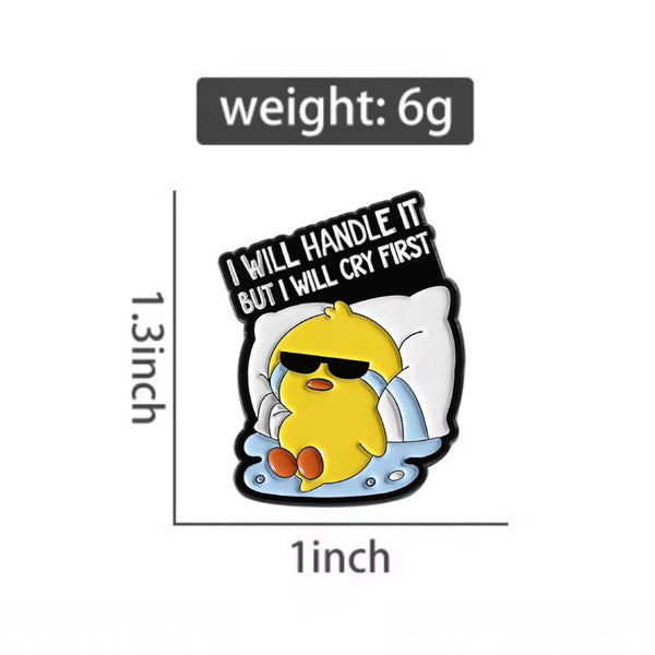 Responsible Duck Brooch Enamel Pin