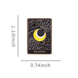 The Moon Tarot Card Brooch Enamel Pin