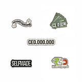 Money-fester’s Metal Enamel Sticker Bundle