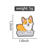 Fun Size Corgi Dog Brooch Enamel Pin