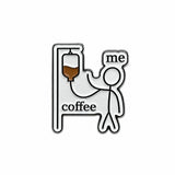 Coffee Drip Metal Enamel Sticker