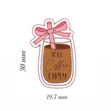 Iced Coffee Girly Enamel Sticker