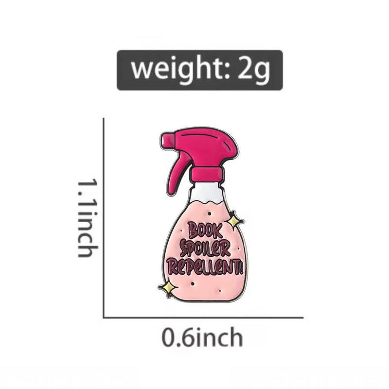 Book Spoiler Repellent Brooch Enamel Pin