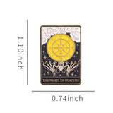 The Wheel Of Fortune Tarot Card Brooch Enamel Pin