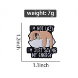 Lazy Sloth Brooch Enamel Pin
