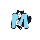 M Cat Brooch Enamel Pin