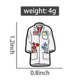 Floral Lab Coat Brooch Enamel Pin