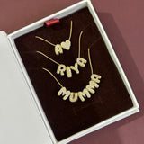 Small Bubble Initial Name Necklace