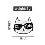 Cat Mom Brooch Enamel Pin