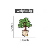 Money Plant Brooch Enamel Pin