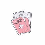Passport Pink Enamel Sticker