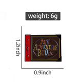 My Adventure Book Up Brooch Enamel Pin