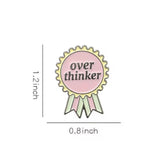 Overthinker Tag Brooch Enamel Pin