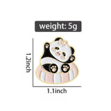 Pink Bean Bag Panda Brooch Enamel Pin