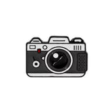 Retro Camera Metal Enamel Sticker