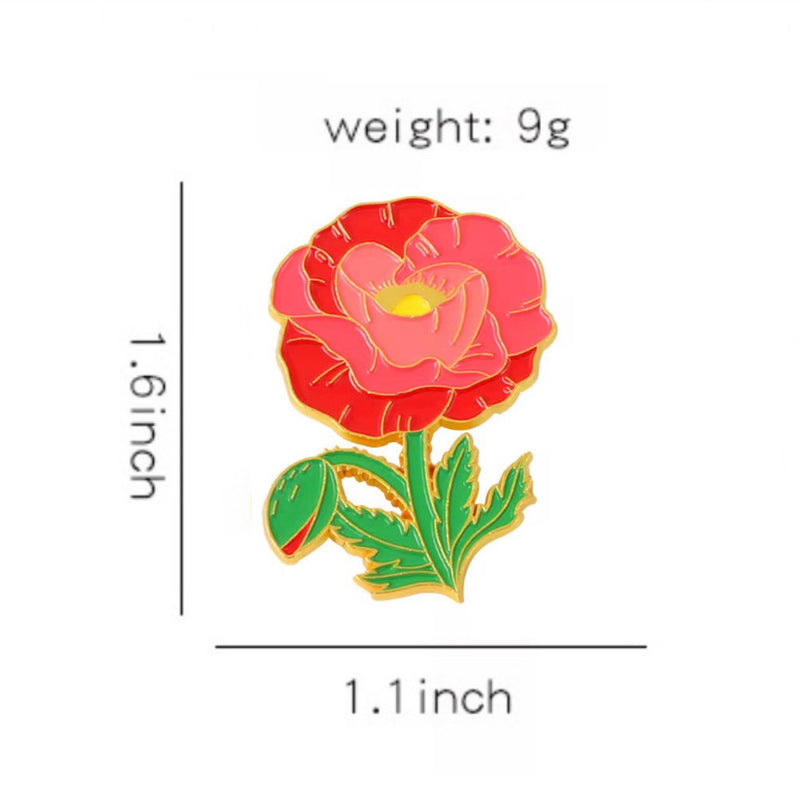 Rose Brooch Enamel Pin