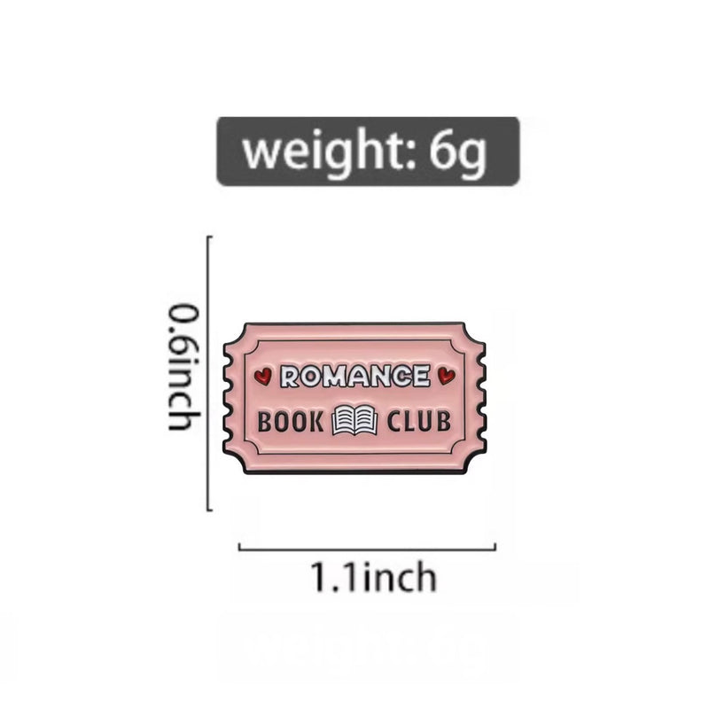 Romance Book Club Brooch Enamel Pin