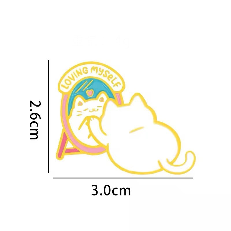 Self Love Cat Brooch Enamel Pin