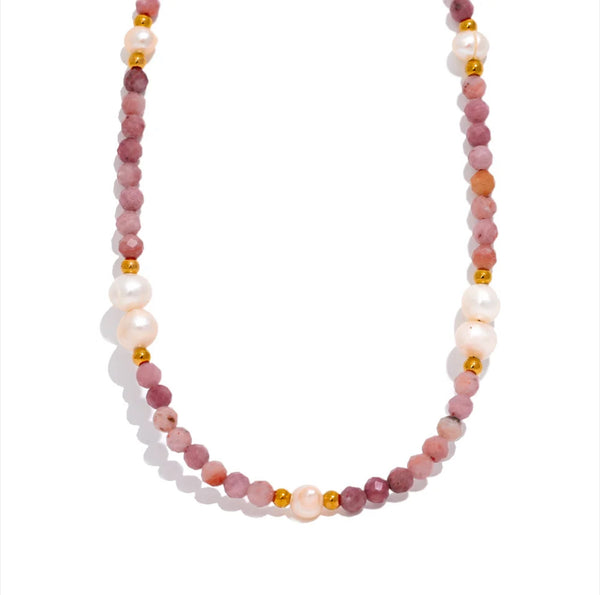 18K Gold Plated Amber Necklace