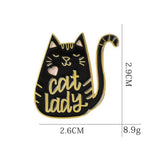 Cat Lady Brooch Enamel Pin