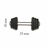 Dumbbell Black Enamel Sticker