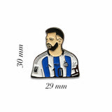 Lionel Messi Portrait Metal Enamel Sticker