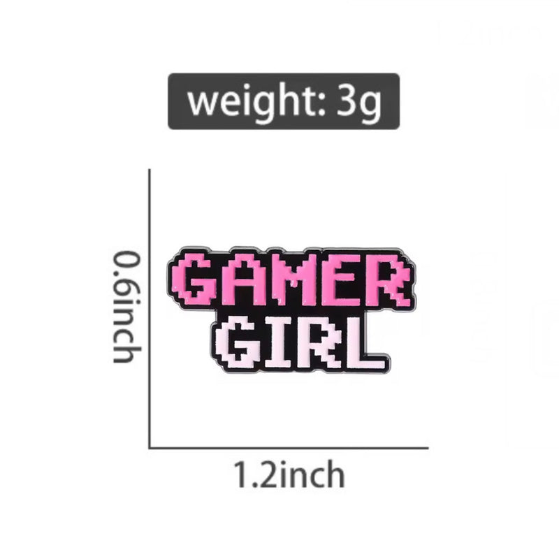 Gamer Girl Brooch Enamel Pin