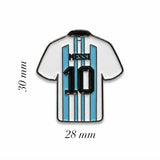 Messi’s Jersey Metal Enamel Sticker