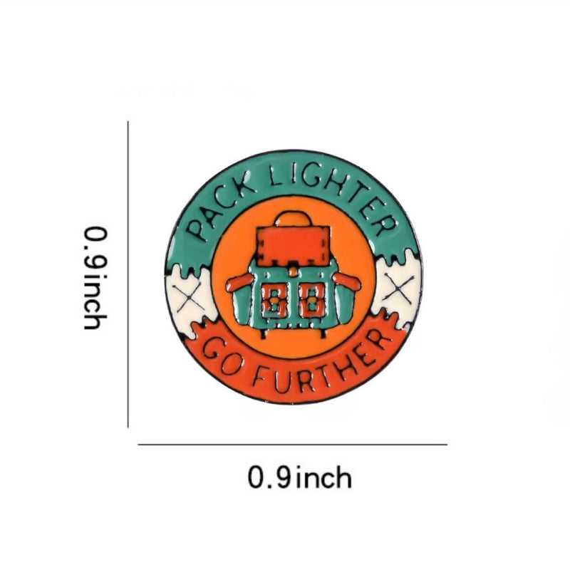 Go Further Travel Brooch Enamel Pin