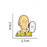 Saitama One Punch Man Anime Brooch Enamel Pin