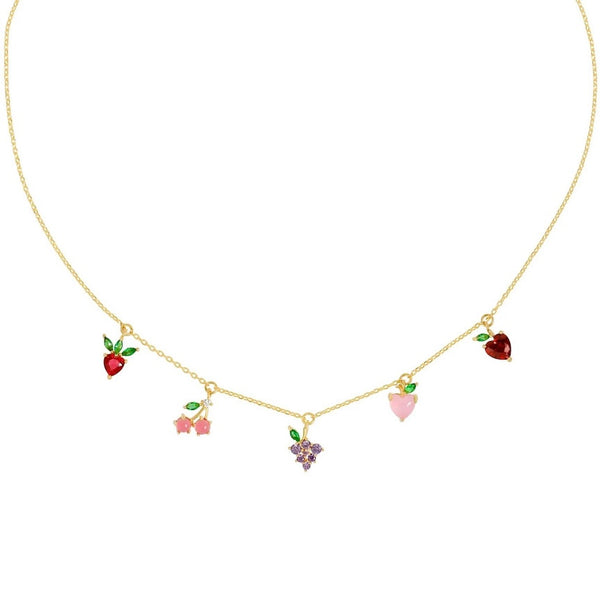 18K Gold Plated Fruit Ninja Charm Necklace