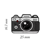 Retro Camera Metal Enamel Sticker