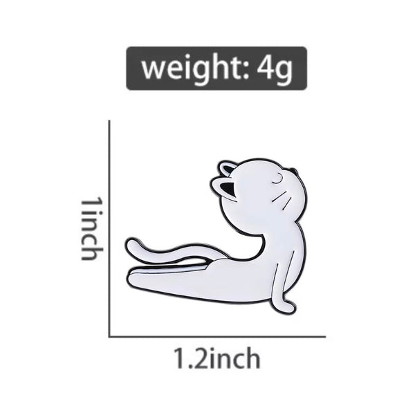 Cobra Pose Cat Brooch Enamel Pin