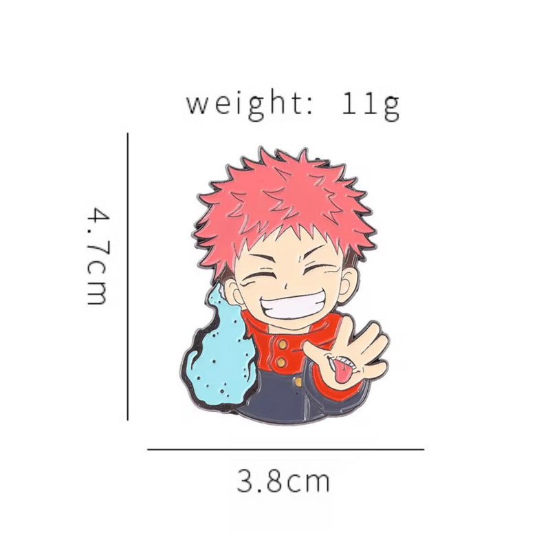 Yuji Itadori Jujutsu Kaisen Anime Brooch Enamel Pin