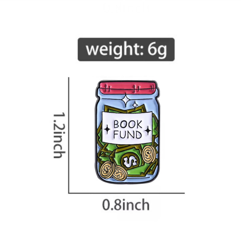 Book Fund Brooch Enamel Pin