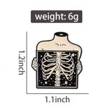 Chest X-Ray Radiology Brooch Enamel Pin