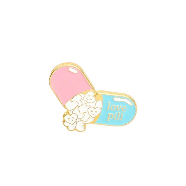 Love Pill Brooch Enamel Pin