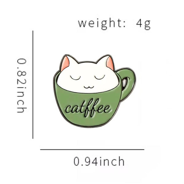 Catffee Brooch Enamel Pin