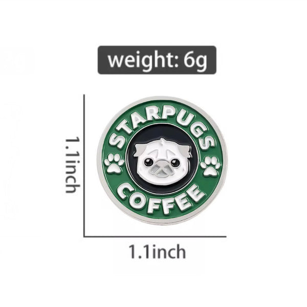 Starpugs Coffee Brooch Enamel Pin