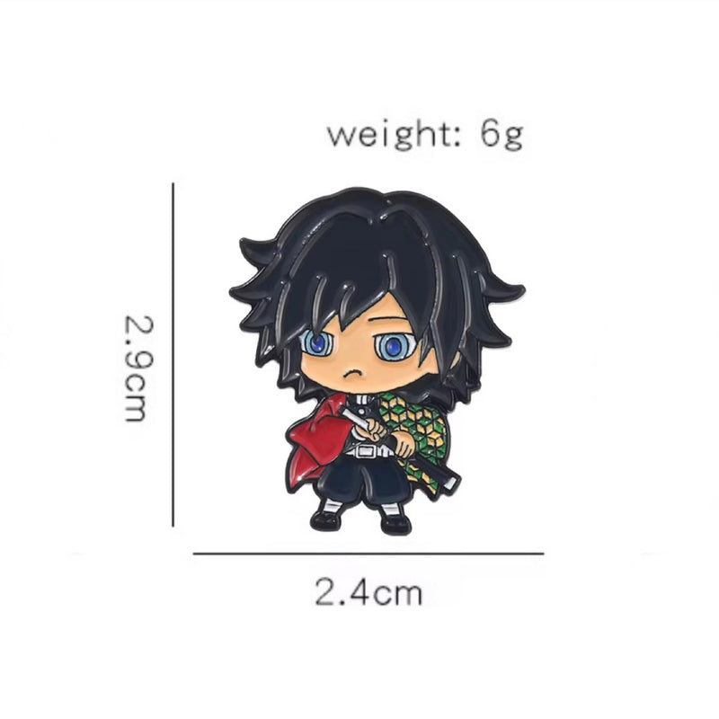Giyu Tomioka Demon Slayer Anime Brooch Enamel Pin