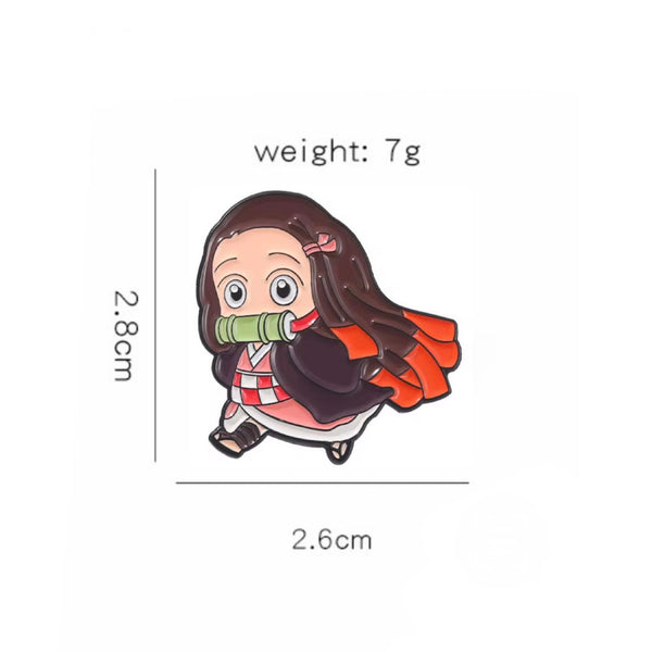 Nezuko Kamado Demon Slayer Anime Brooch Enamel Pin
