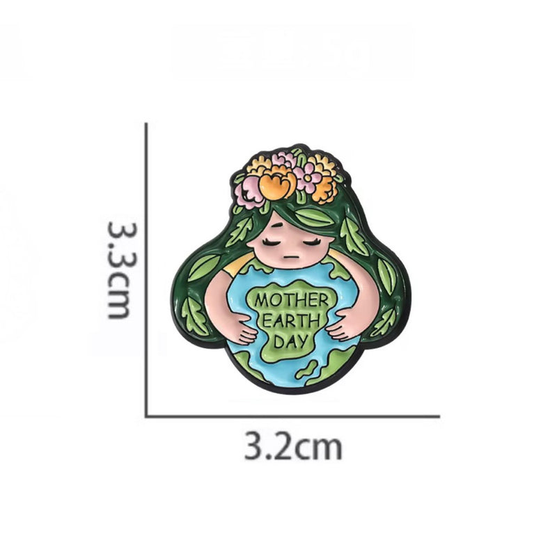 Mother Earth Day Brooch Enamel Pin
