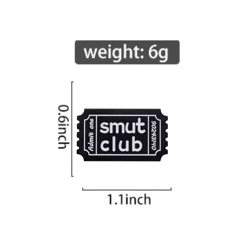 Smut Book Club Brooch Enamel Pin
