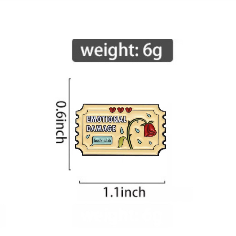 Emotional Damage Book Club Brooch Enamel Pin