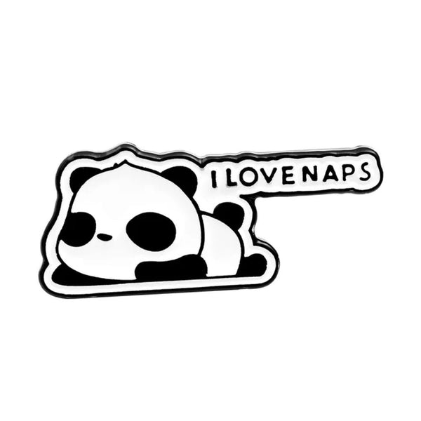 Panda Naps Brooch Enamel Pin