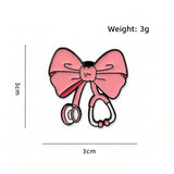 Bowknot Stethoscope Brooch Enamel Pin