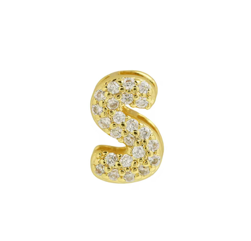 Small Bubble Initial Name Necklace