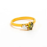 18k Gold Plated Dainty Stone Rings