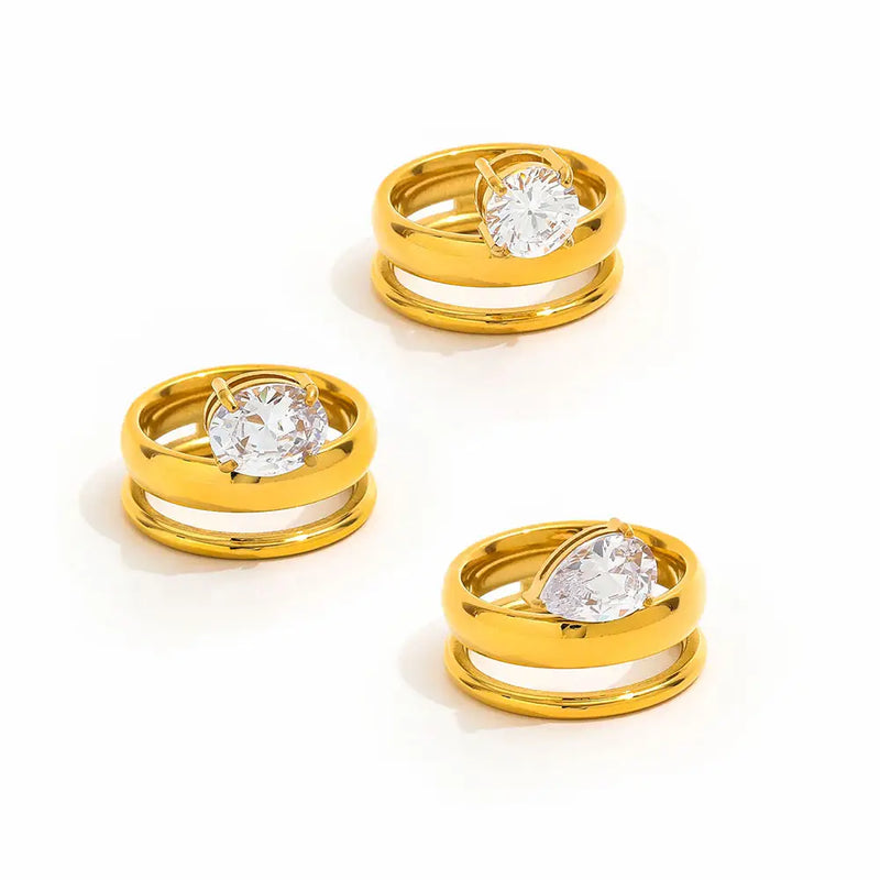 18k Gold Plated Amelia Ring